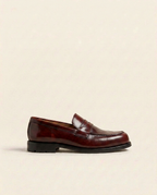 Grandeur Classic Burgundy Leather Penny Loafers