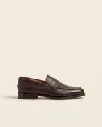 Grandeur Dark Brown Leather Penny Loafers – Made-to-Order