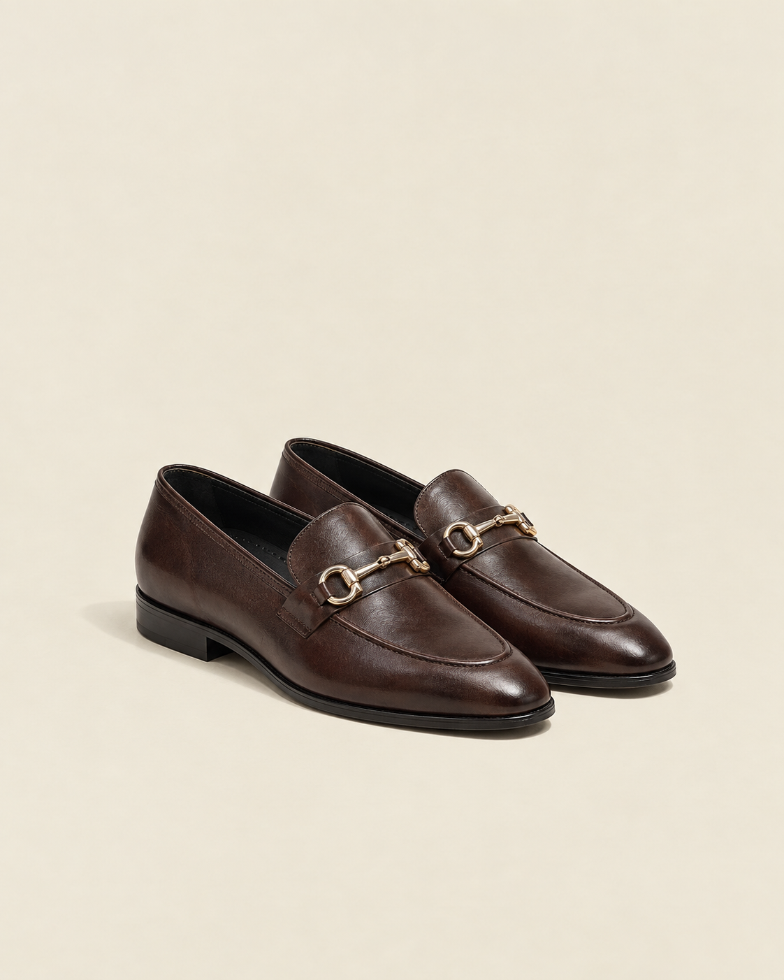 Grandeur Man Brown Leather Bit Loafers