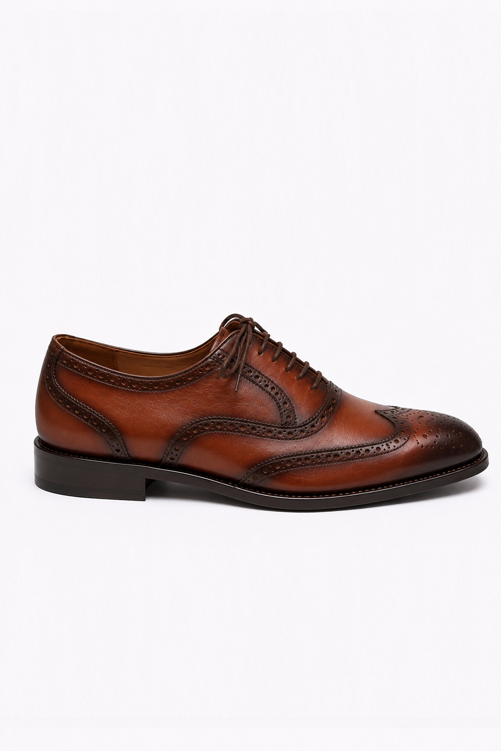 Grandeur Heritage Wingtip Oxford – Hand-Finished Brown Leather Brogues