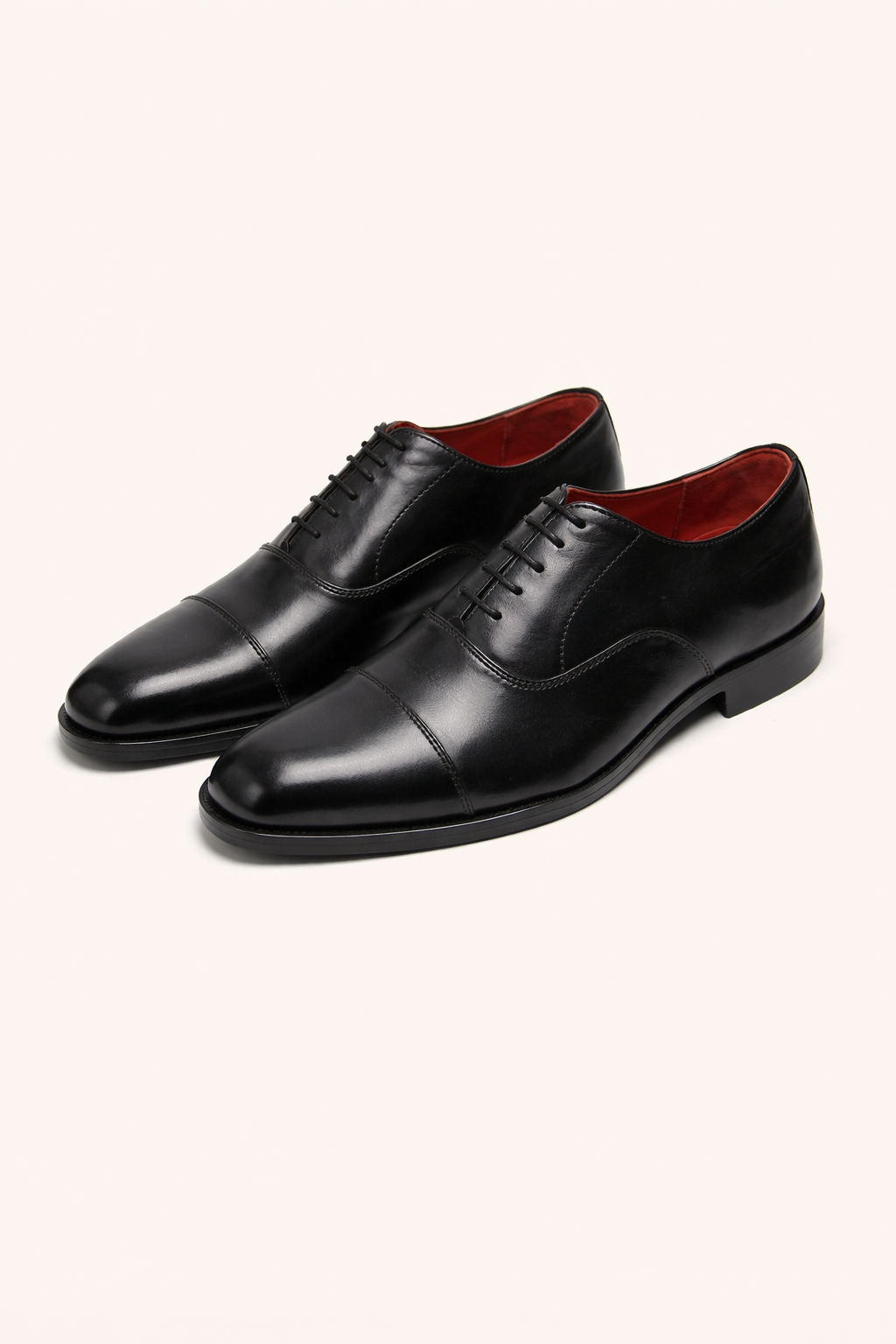 Black Cap Toe Oxford Leather Shoes – Premium Formal Dress Shoes