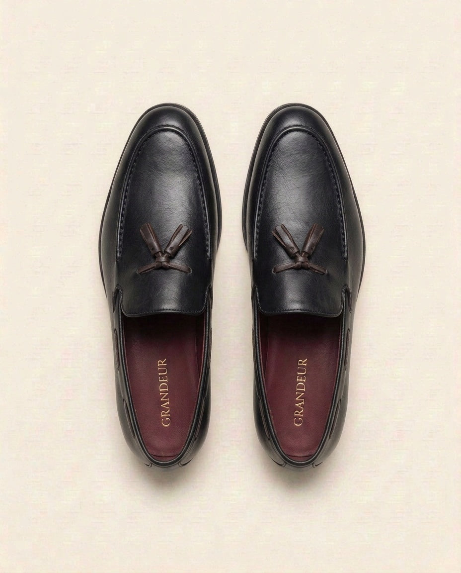 Men’s Classic Leather Loafers – Comfortable Slip-On Formal Shoes
