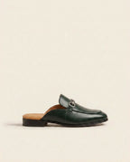 Leather Horsebit Mule Loafers