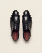 Men’s Leather Oxford Shoes with Textured Detail – Premium Formal Lace-Ups