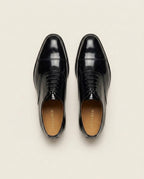 Black Calf Leather Cap-Toe Oxford Shoes – Formal Lace-Up Shoes