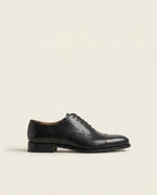 Black Cap Toe Oxford Leather Shoes – Premium Formal Dress Shoes