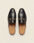 Leather Horsebit Mule Loafers
