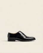 Black Calf Leather Cap-Toe Oxford Shoes – Formal Lace-Up Shoes