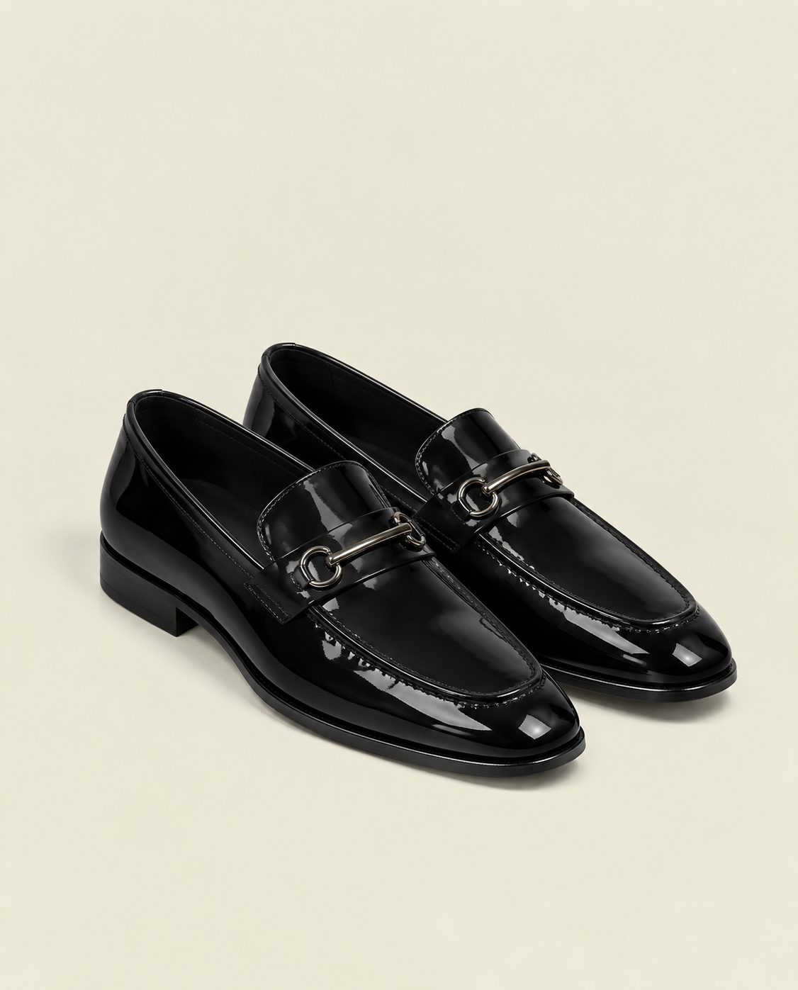 Men's Black Patent Horsebit Loafers – Patent Formal Slip-On Dress Shoes