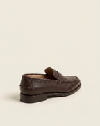 Grandeur Dark Brown Leather Penny Loafers – Made-to-Order
