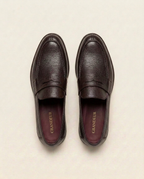 Grandeur Dark Brown Leather Penny Loafers – Made-to-Order
